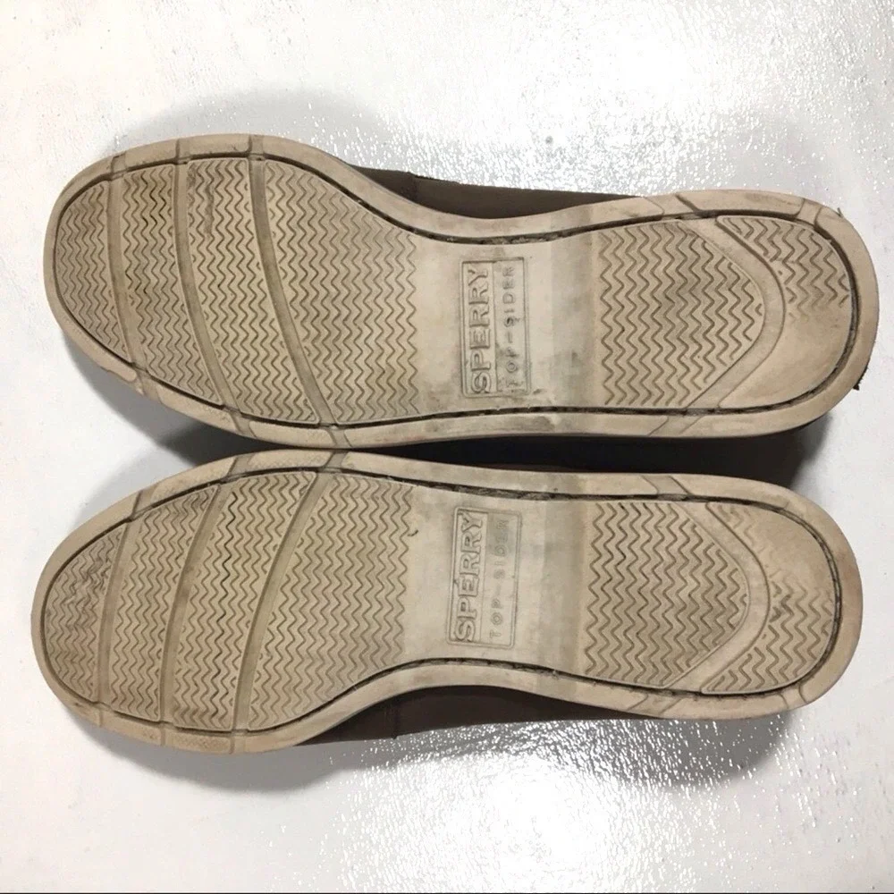 Sperry STS12000 Leather‎ Boat Shoes 7M Brown